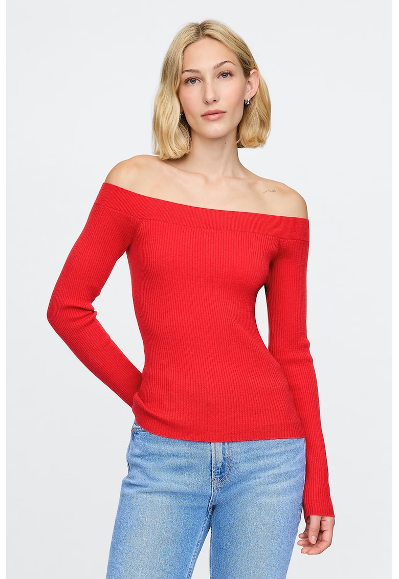 Bluza cu decolteu pe umeri