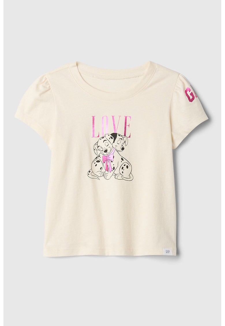 Tricou cu maneci bufante si model cu desene animate Tricou cu maneci bufante si model cu desene animate