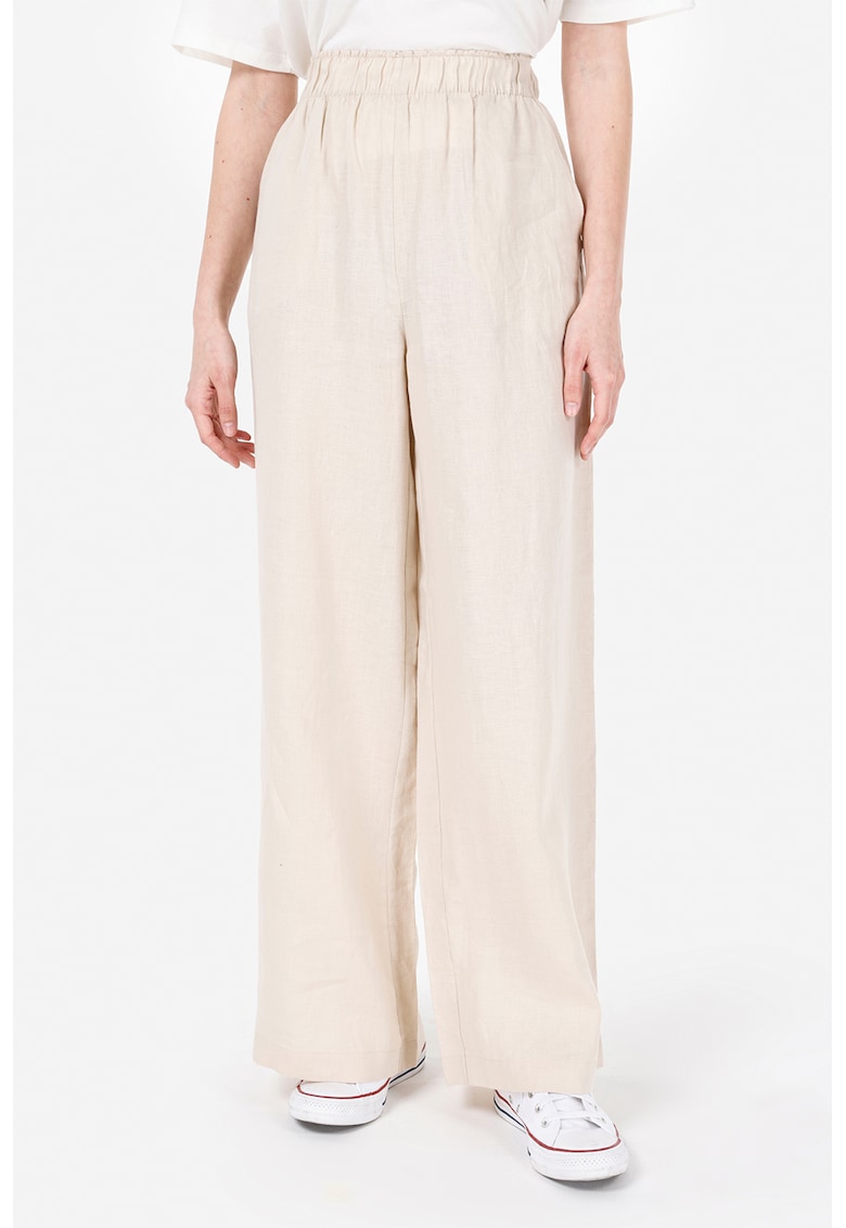 Pantaloni ampli cu talie elastica