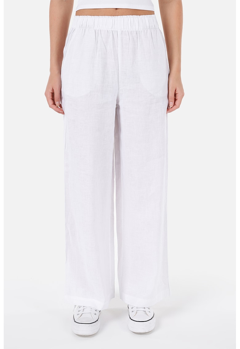 Pantaloni ampli cu talie elastica