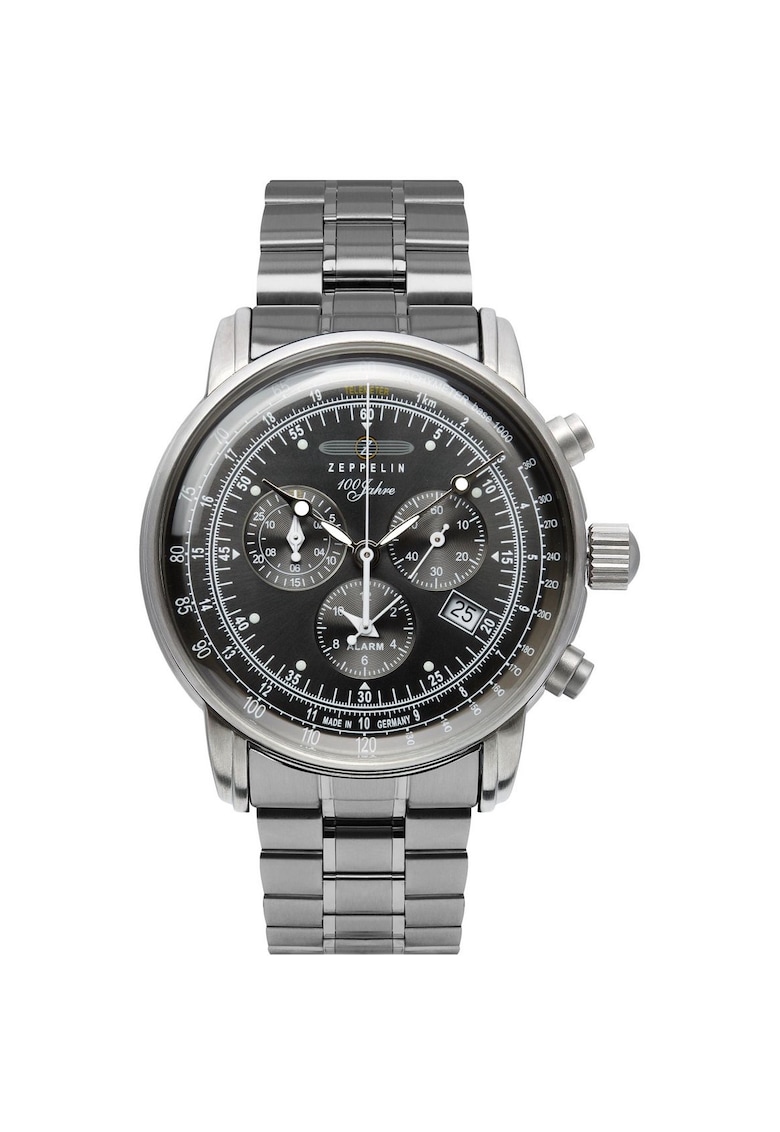 Ceas 7680M-B-2 - cronograf - negru - argint - 5 ATM - bratara din inox