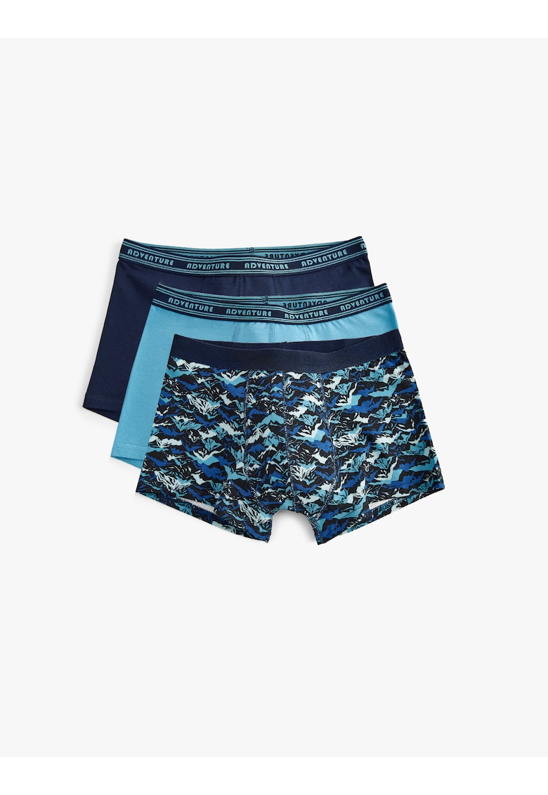 Set de boxeri din bumbac cu imprimeu - 3 perechi