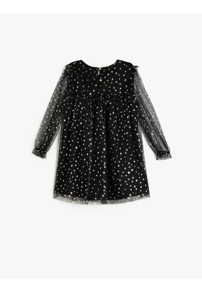 Rochie cu croiala dreapta si model floral