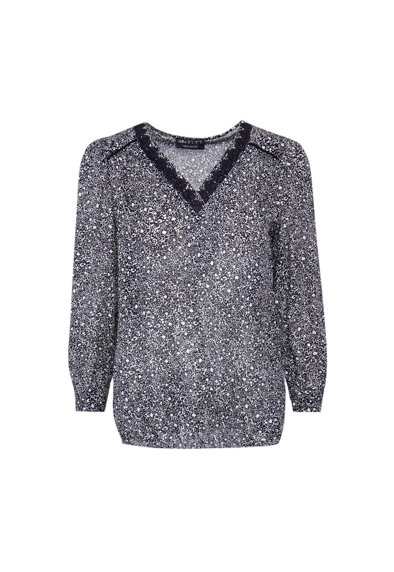 Bluza din amestec de matase - Negru