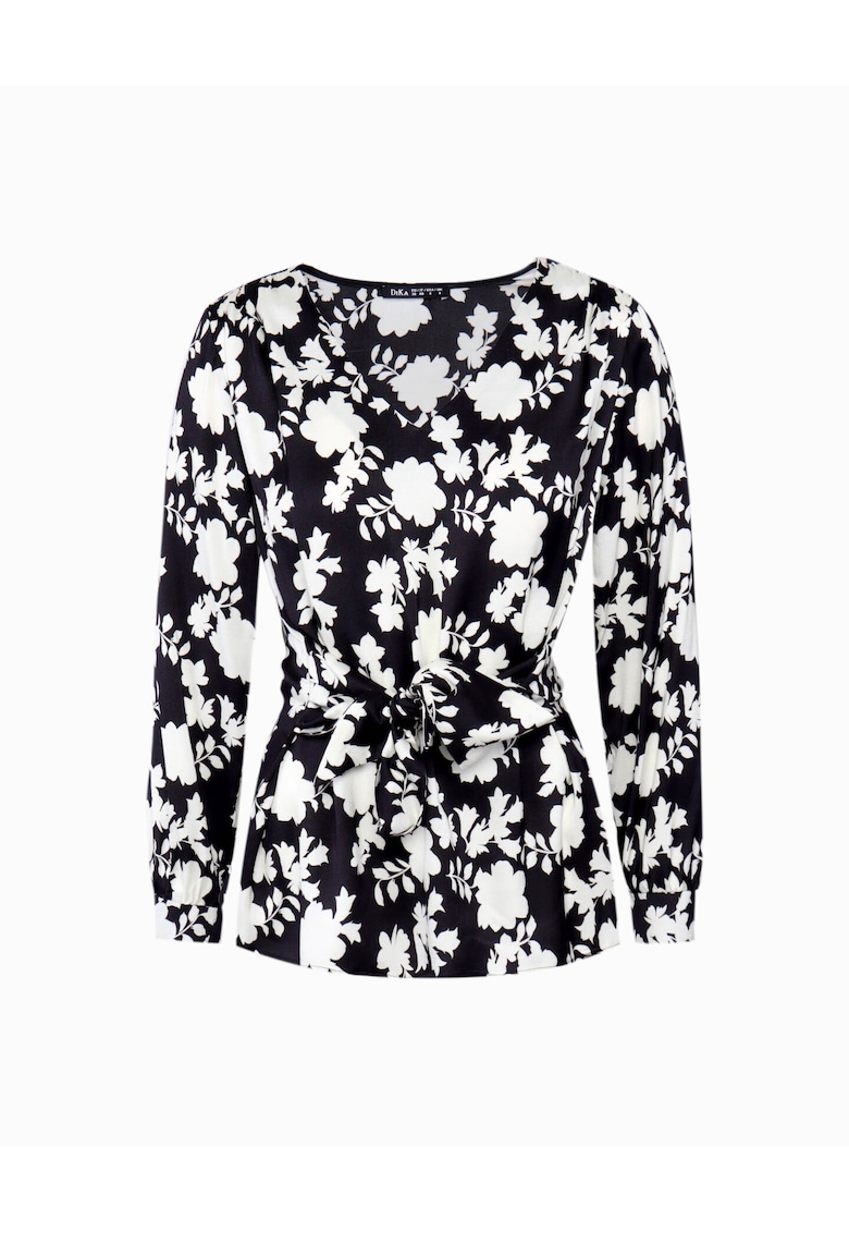 Bluza cu imprimeu floral - Negru