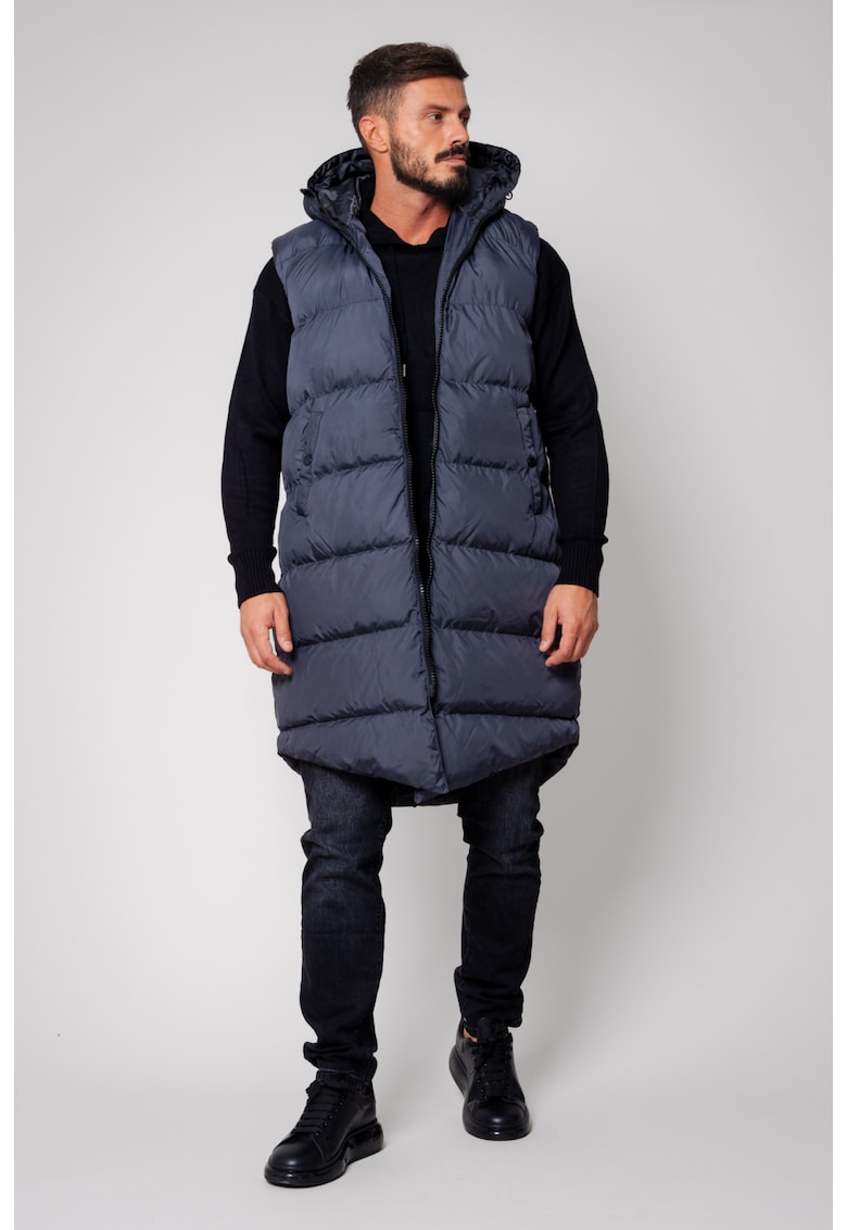 Vesta lunga cu fermoar Grey Anthracite 14668