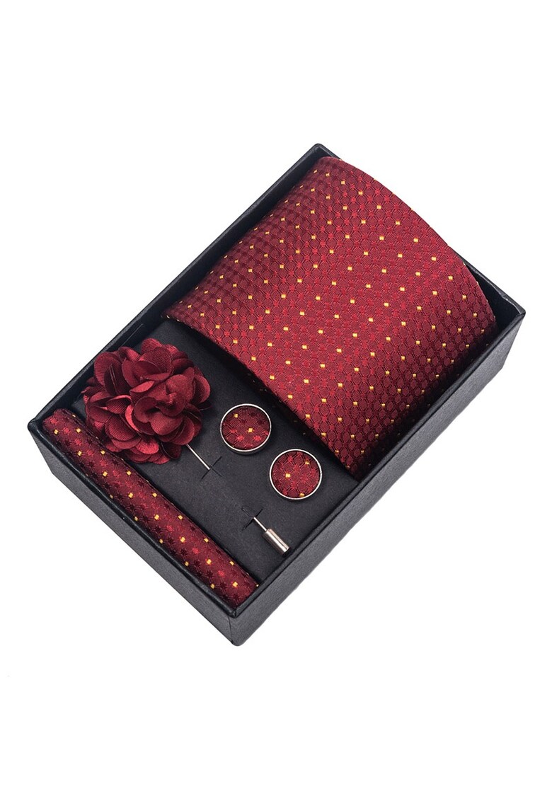 Set masculin 4 piese 6064-31 - Rosu Inchis