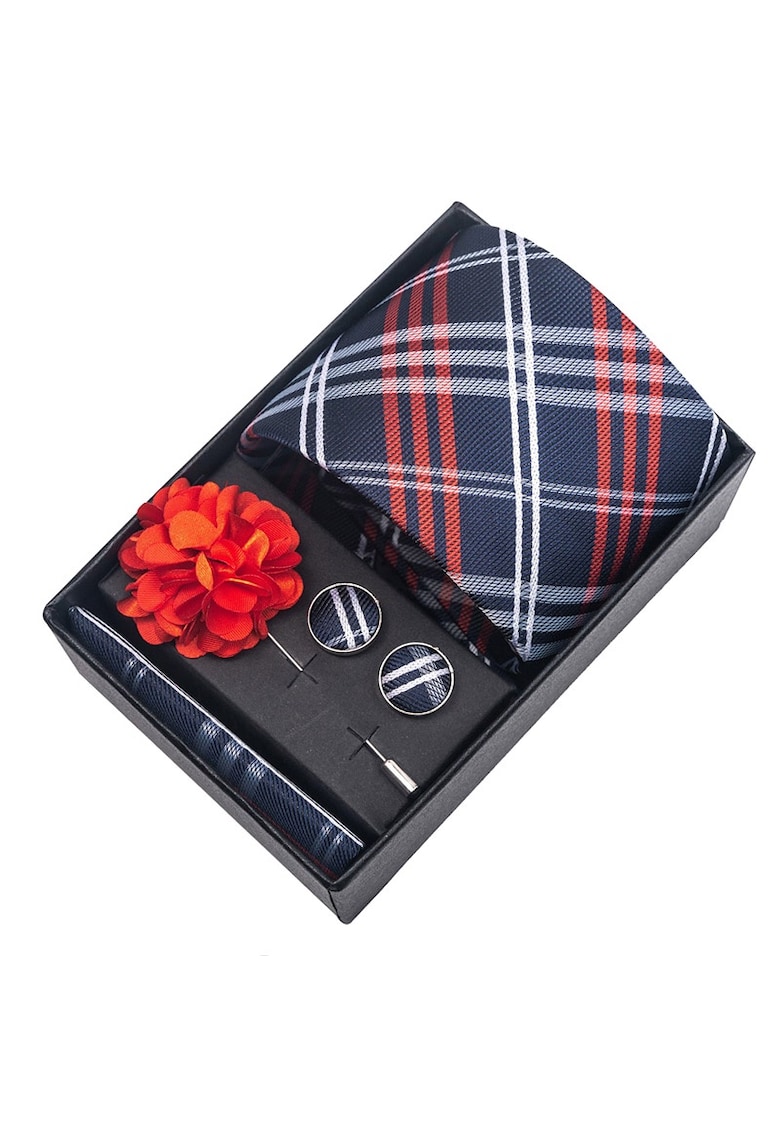 Set masculin 4 piese 6064 - Bleumarin multicolor