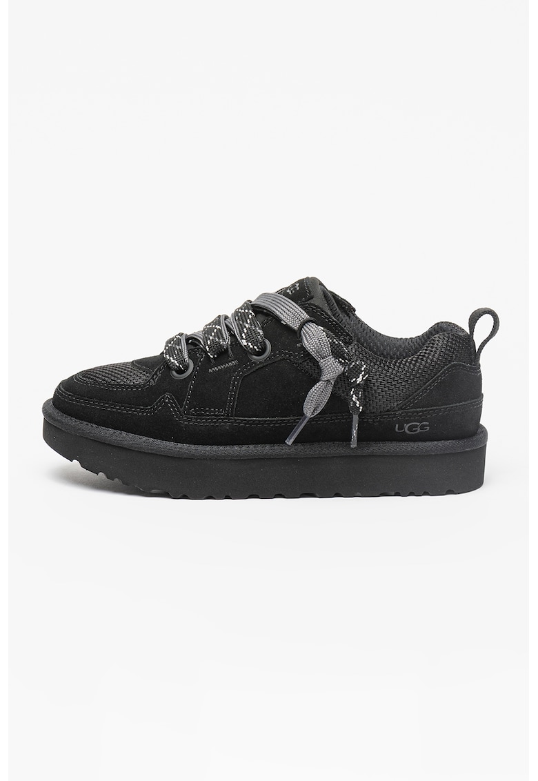 Pantofi sport din piele intoarsa si plasa Lo Lowmel - Negru