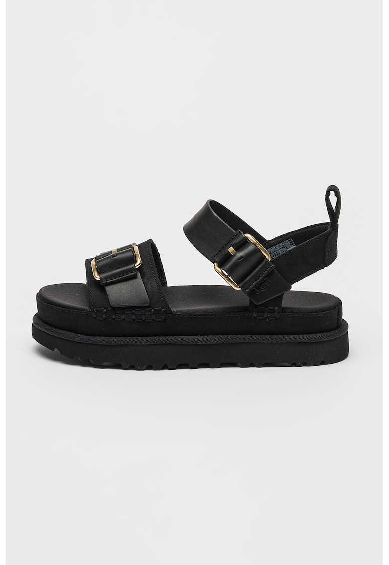Sandale din piele cu talpa flatform Goldenstar Vila – Negru – UGG Sandale din piele cu talpa flatform Goldenstar Vila – Negru – UGG
