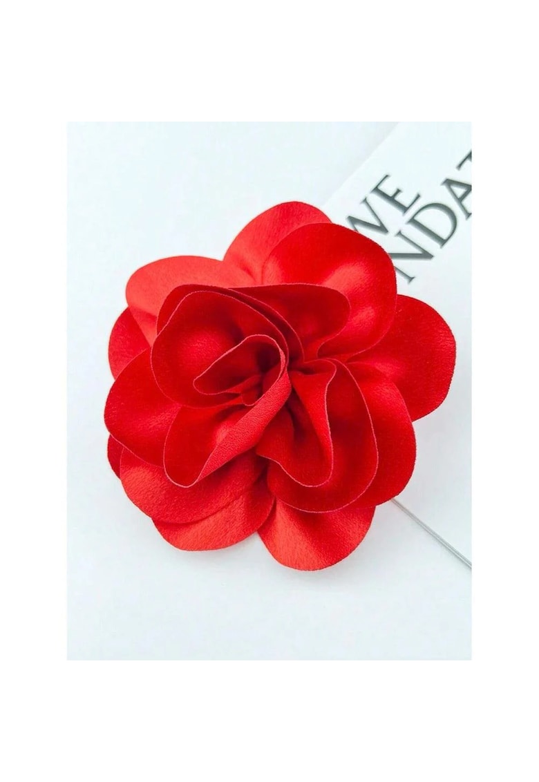 Brosa tip floare supradimensionata - rosie - Aswar C22