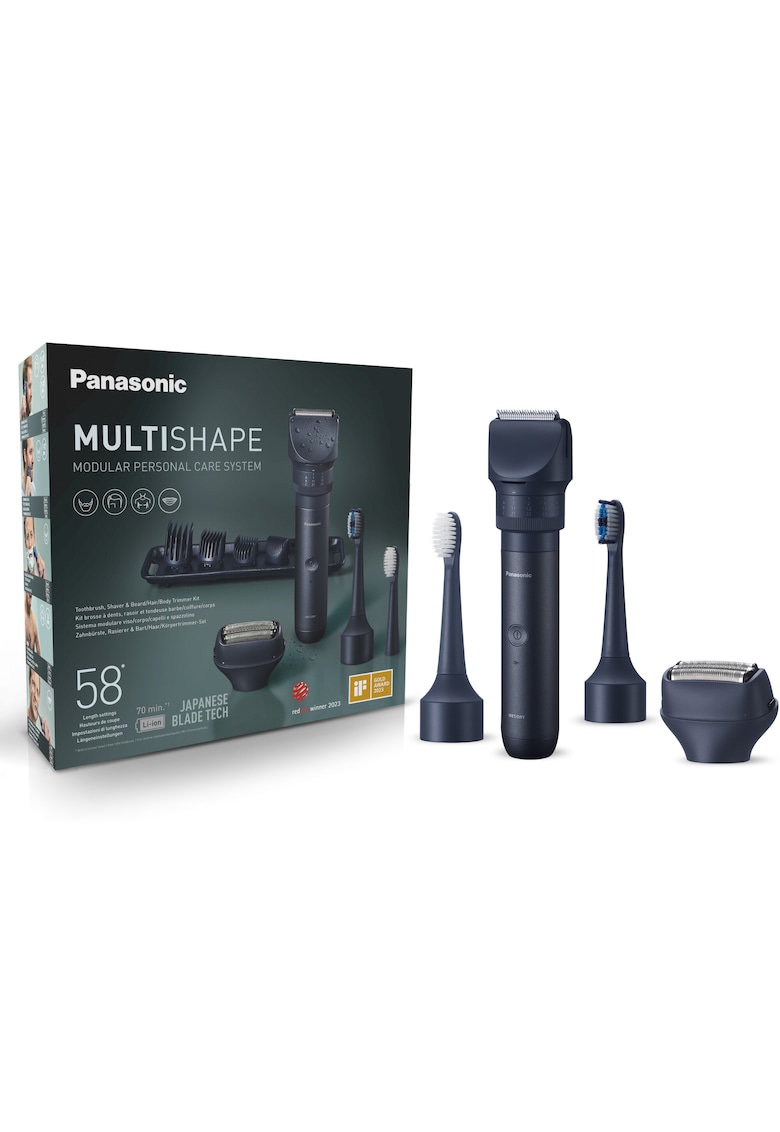 Aparat de tuns barba si parul - shaver & periuta de dinti MultiShape XSHAPE TRAVEL - acumulator Li-Ion - autonomie 70 min - quick charge 1H - utilizare piele umeda/uscata - husa transport - negru