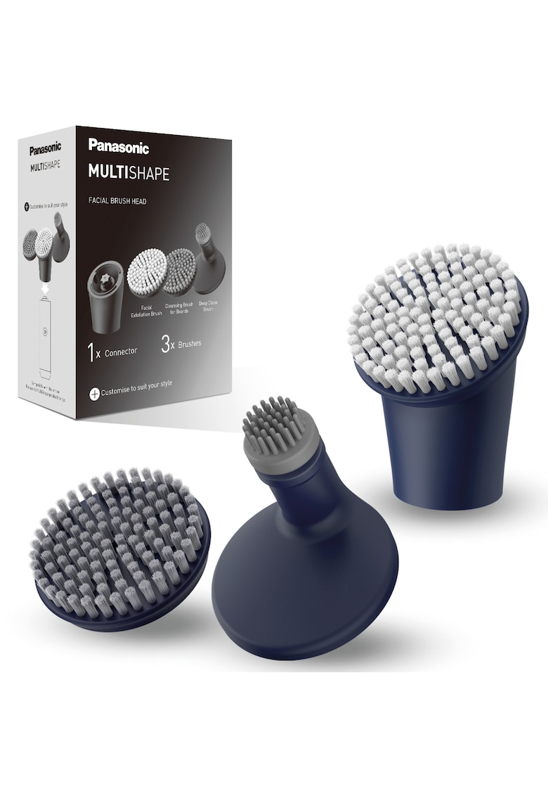Accesoriu MultiShape pentru curatare profunda fata/barba - vibratii sonice - utilizare piele umeda/uscata - negru