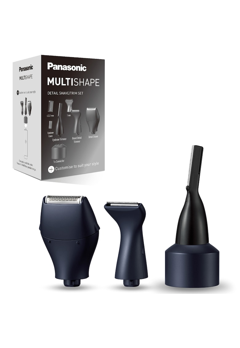 Set ras si contur barba - tuns sprancene - contur barba/sprancene - utilizare piele umeda/uscata - Negru