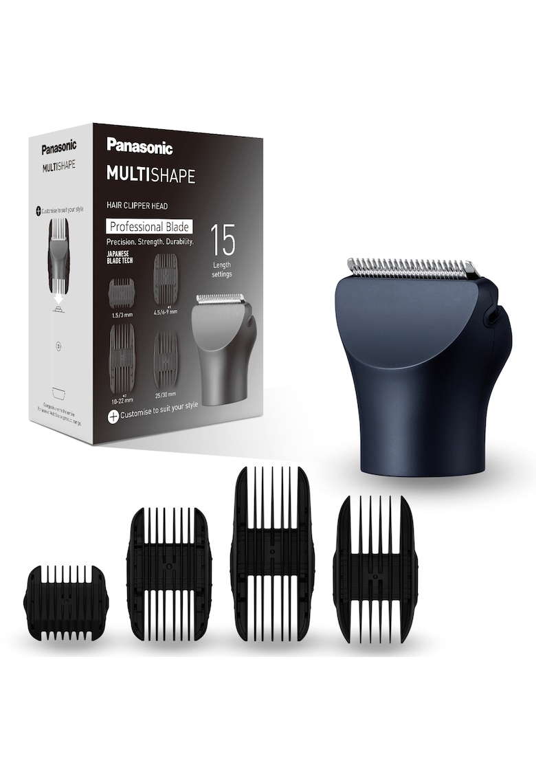 Accesoriu MultiShape pentru tuns cu lame profesionale - 4 piepteni cu 15 setari de lungime - negru
