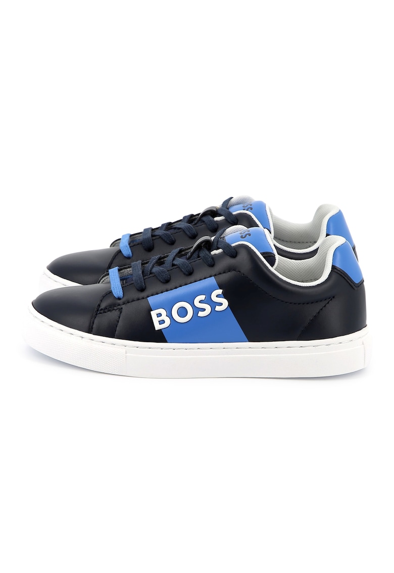 Pantofi sport din piele cu detalii logo