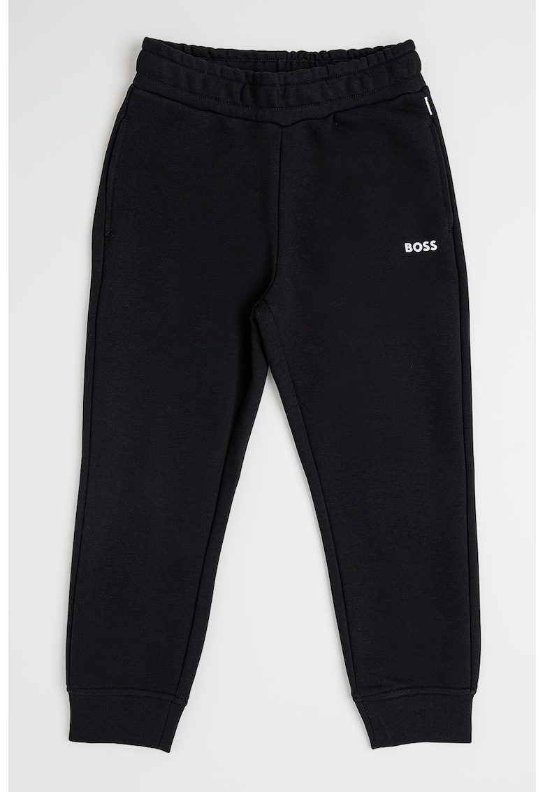 Pantaloni de trening din amestec de bumbac cu detaliu logo