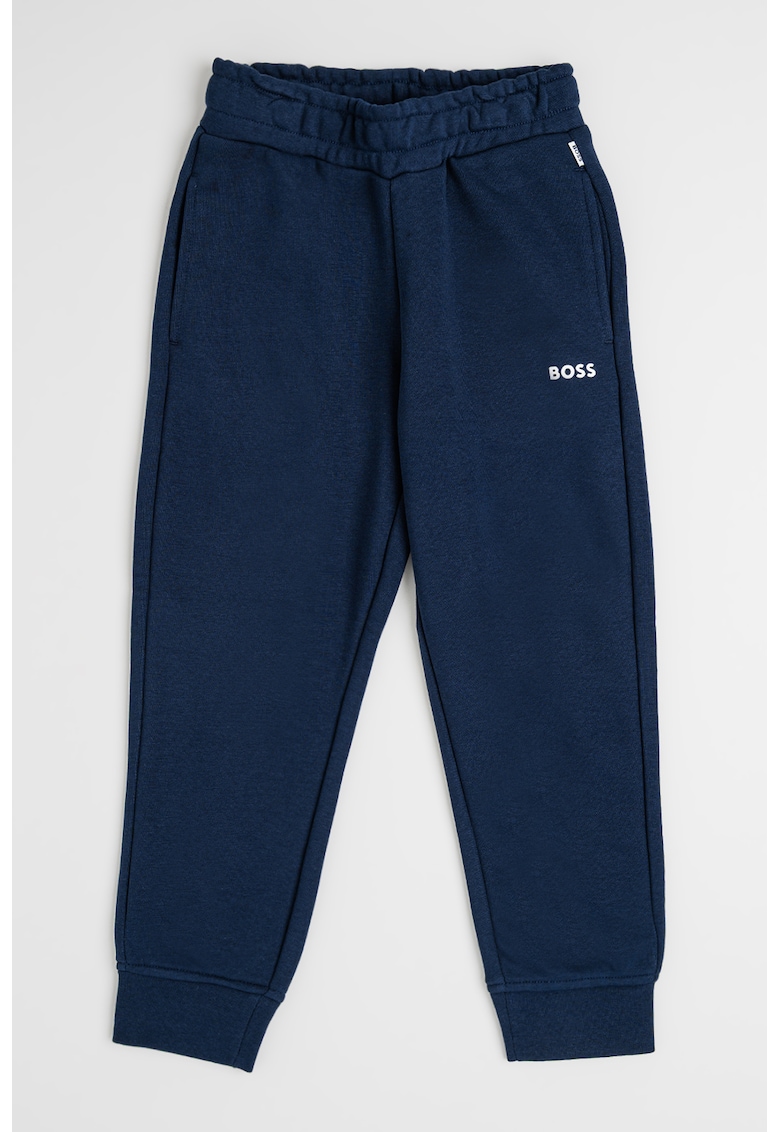 Pantaloni de trening din amestec de bumbac cu detaliu logo