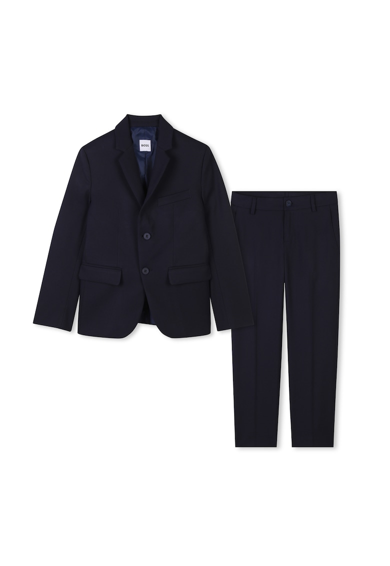 Costum cu model uni si slit pe partea din spate