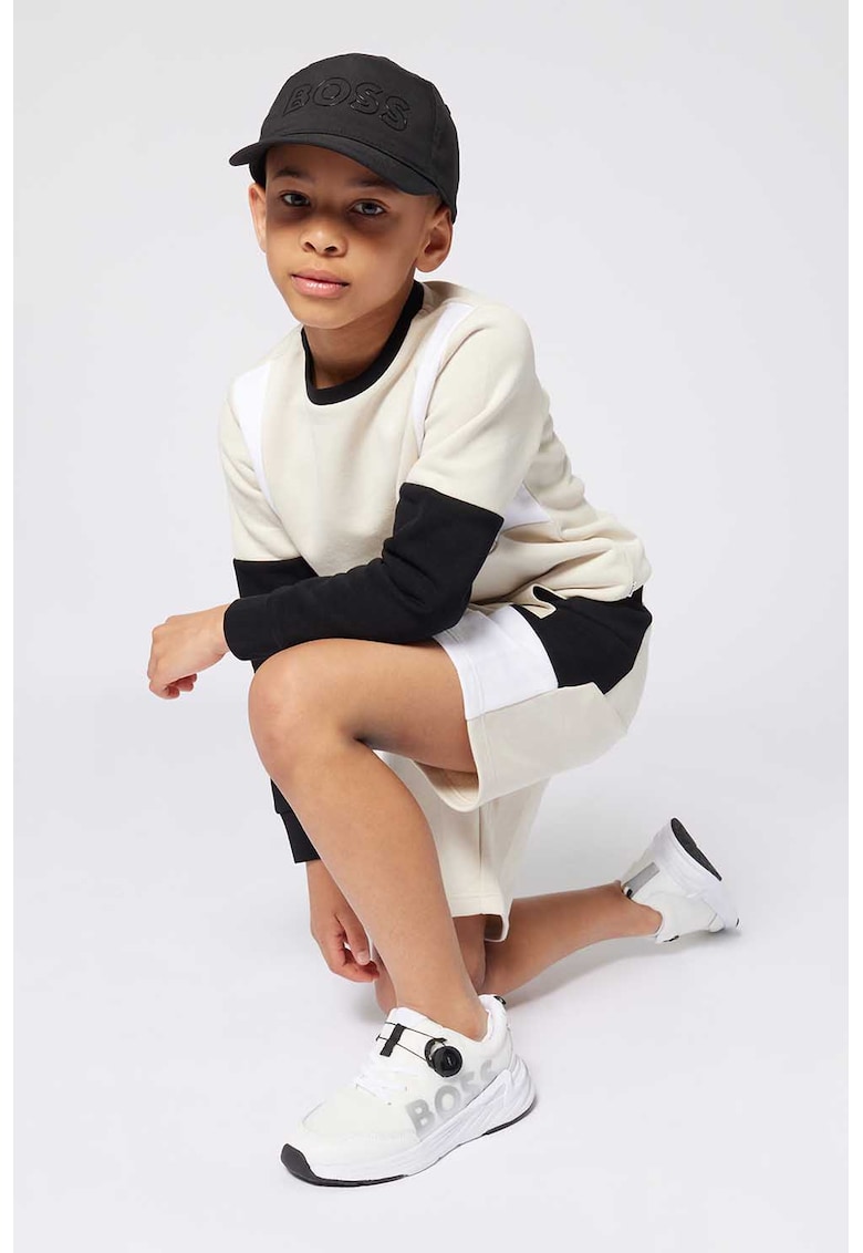 Pantaloni scurti din amestec de bumbac cu talie ajustabila