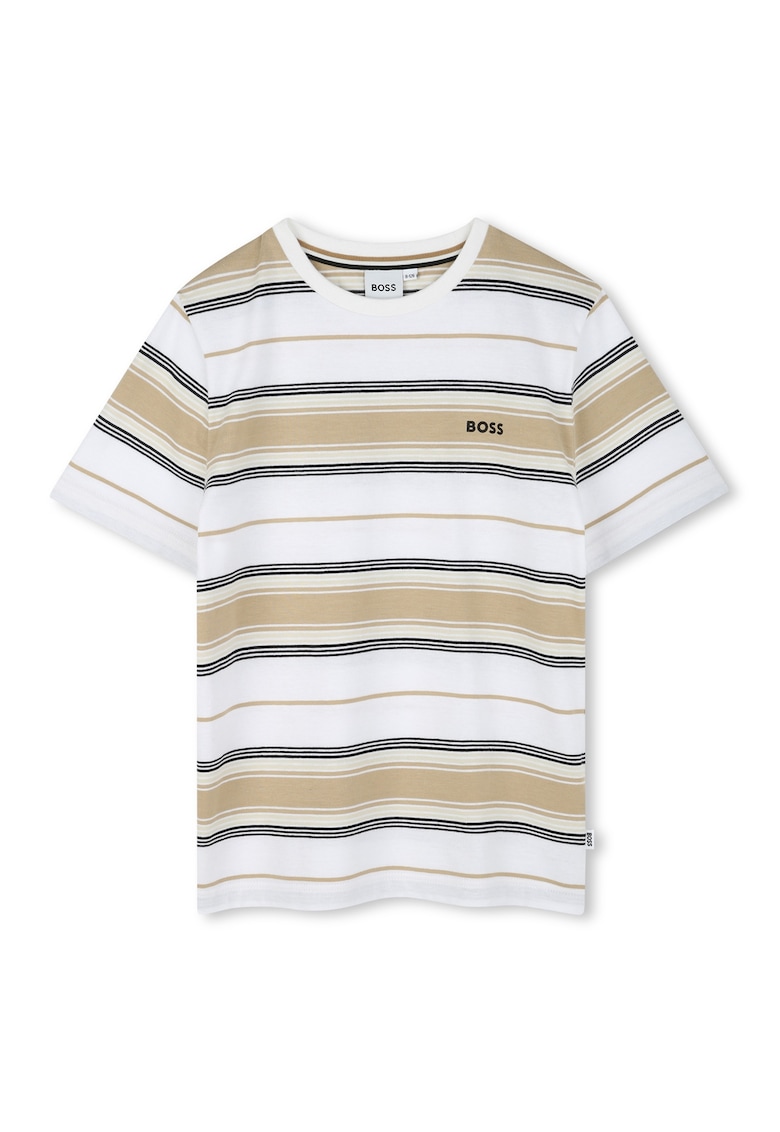 Tricou din bumbac cu model in dungi