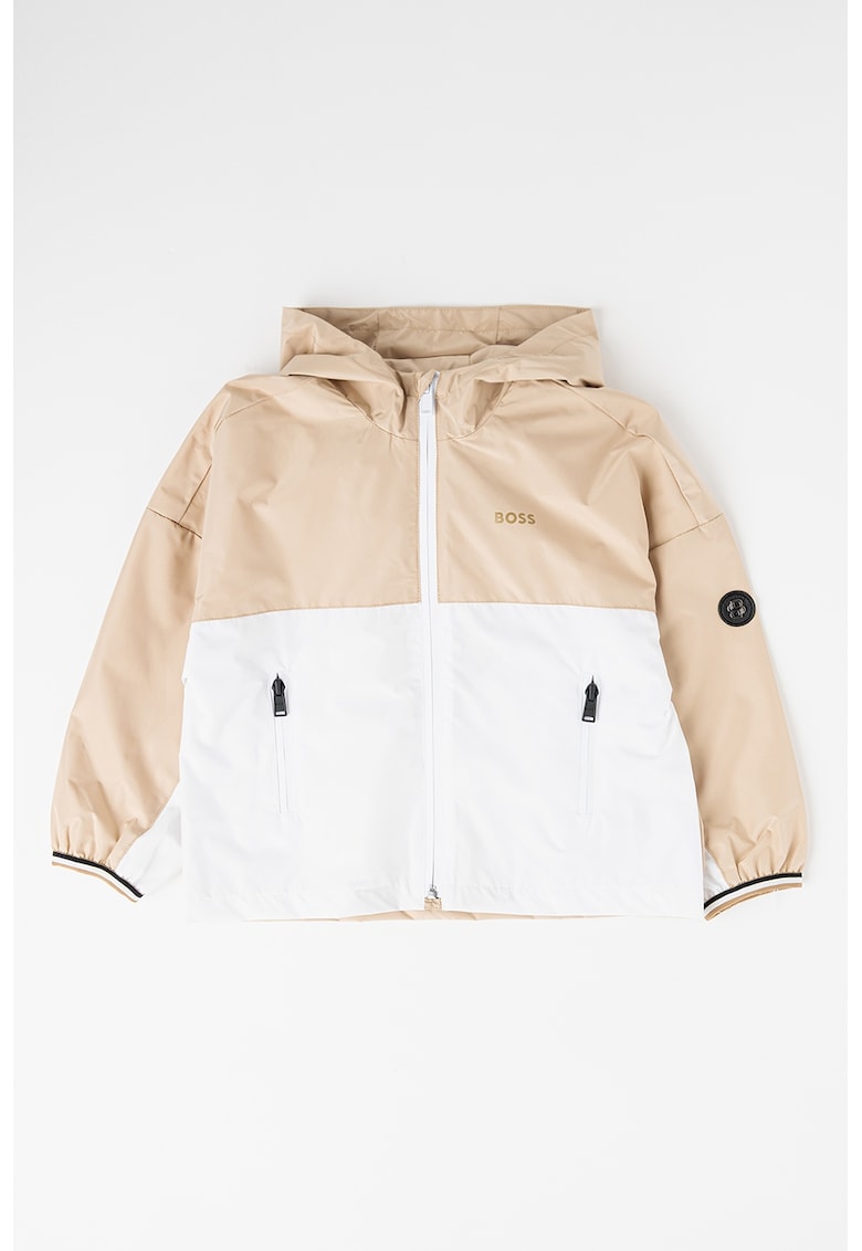 Jacheta cu gluga si model colorblock