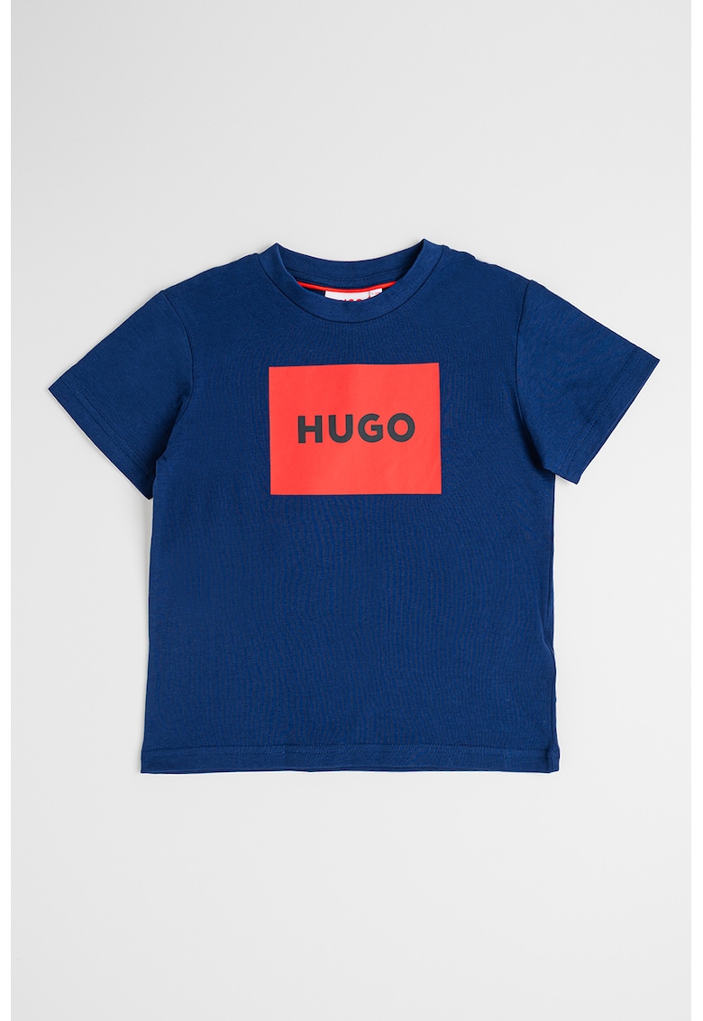 Triocu din bumbac cu imprimeu logo - Bleumarin
