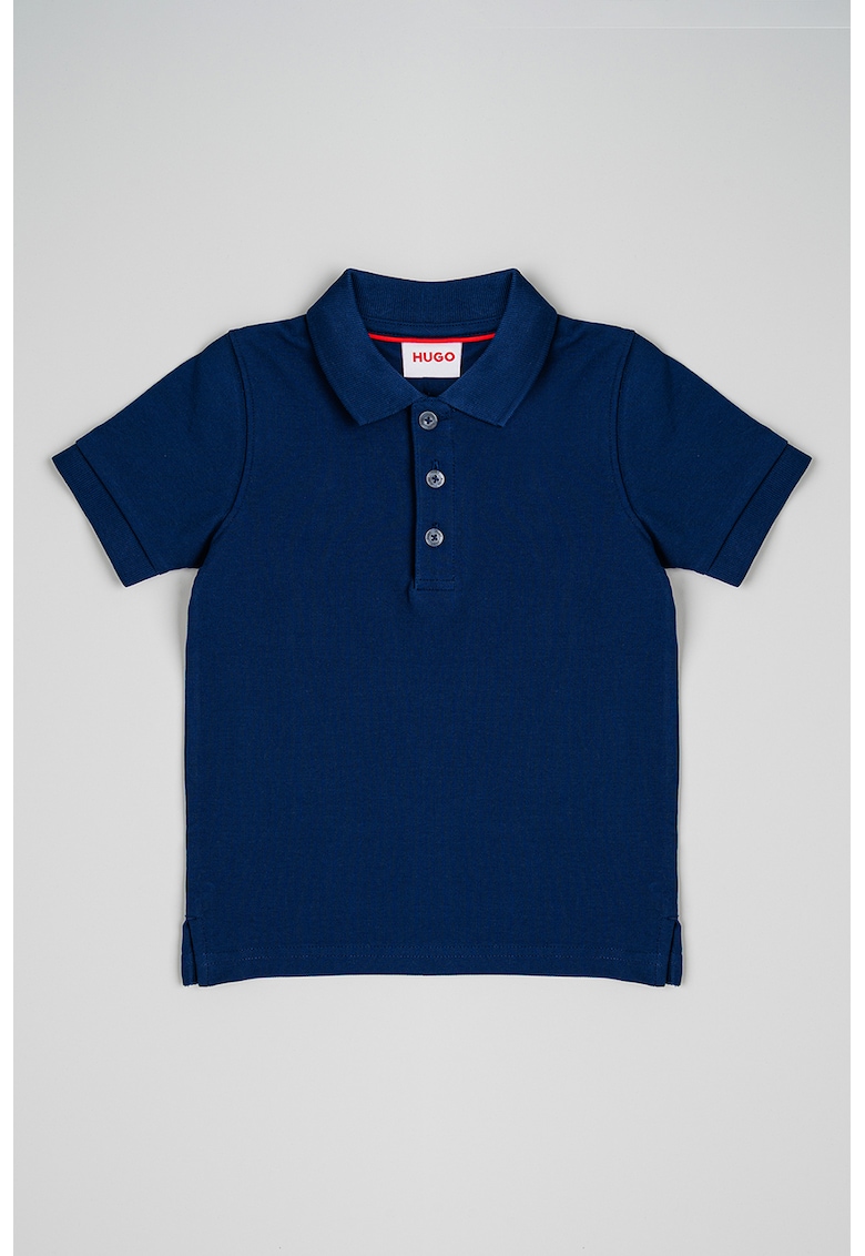 Tricou polo din amestec de bumbac - Bleumarin