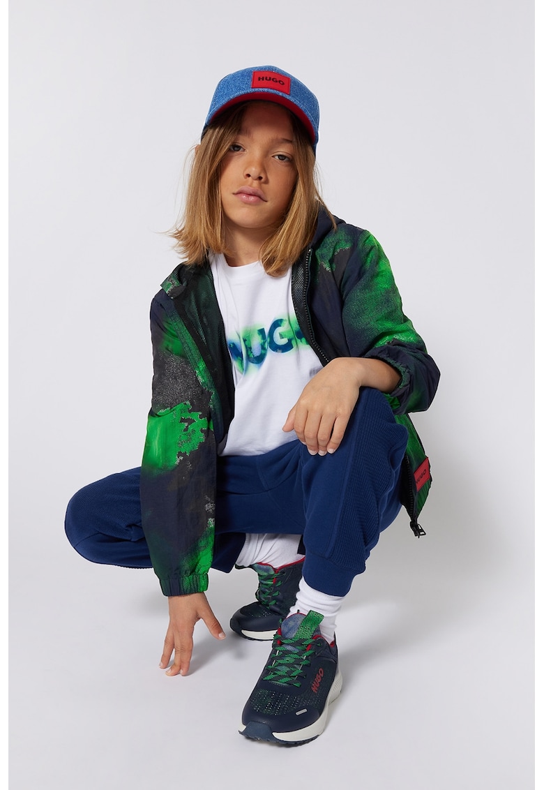 Hanorac cu fermoar si model tie-dye Hanorac cu fermoar si model tie-dye