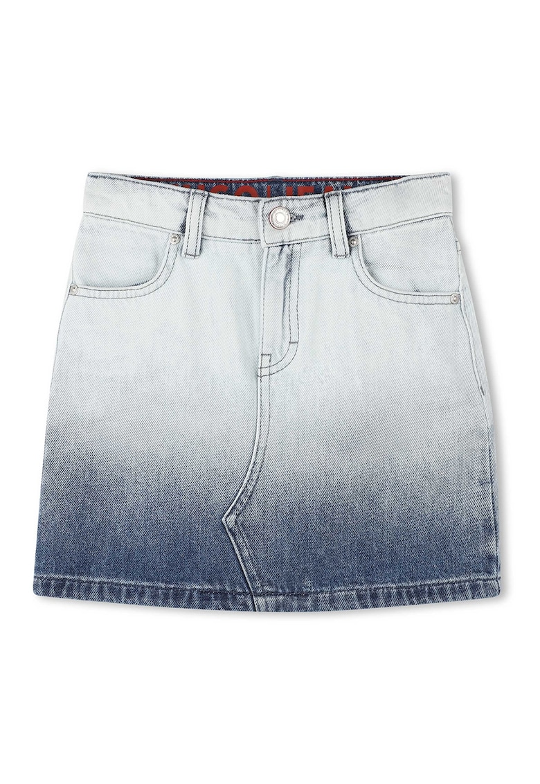 Fusta scurta din denim cu model in degradeu