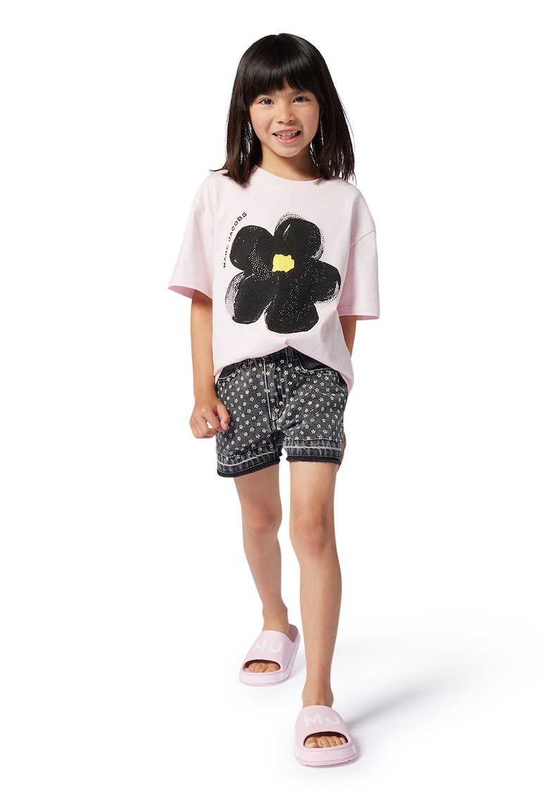 Pantaloni scurti din denim cu strasuri