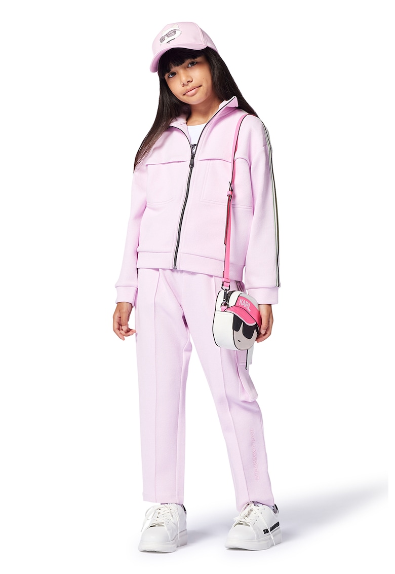 Bluza de trening cu fermoar si logo