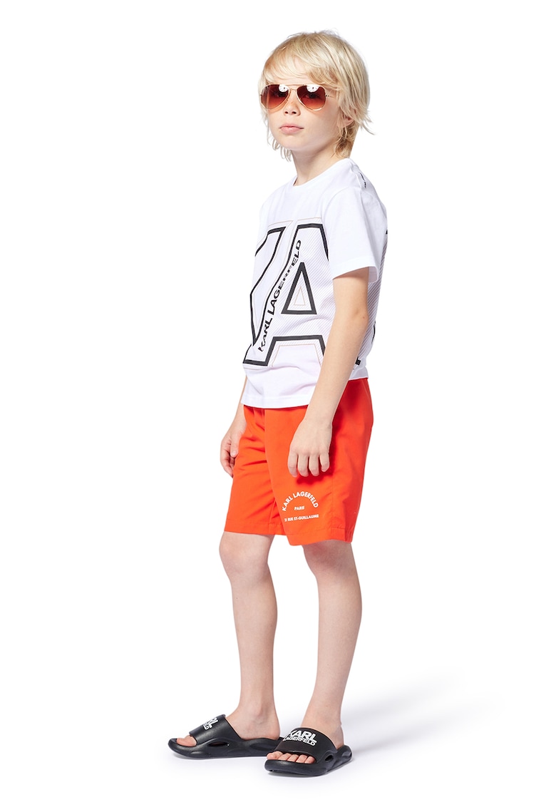 Tricou din bumbac cu imprimeu logo supradimensionat