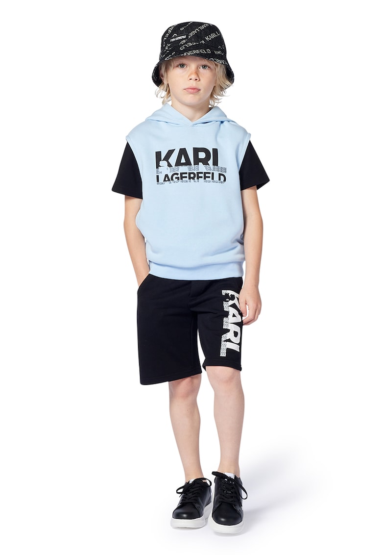 Pantaloni scurti din amestec de bumbac cu imprimeu logo