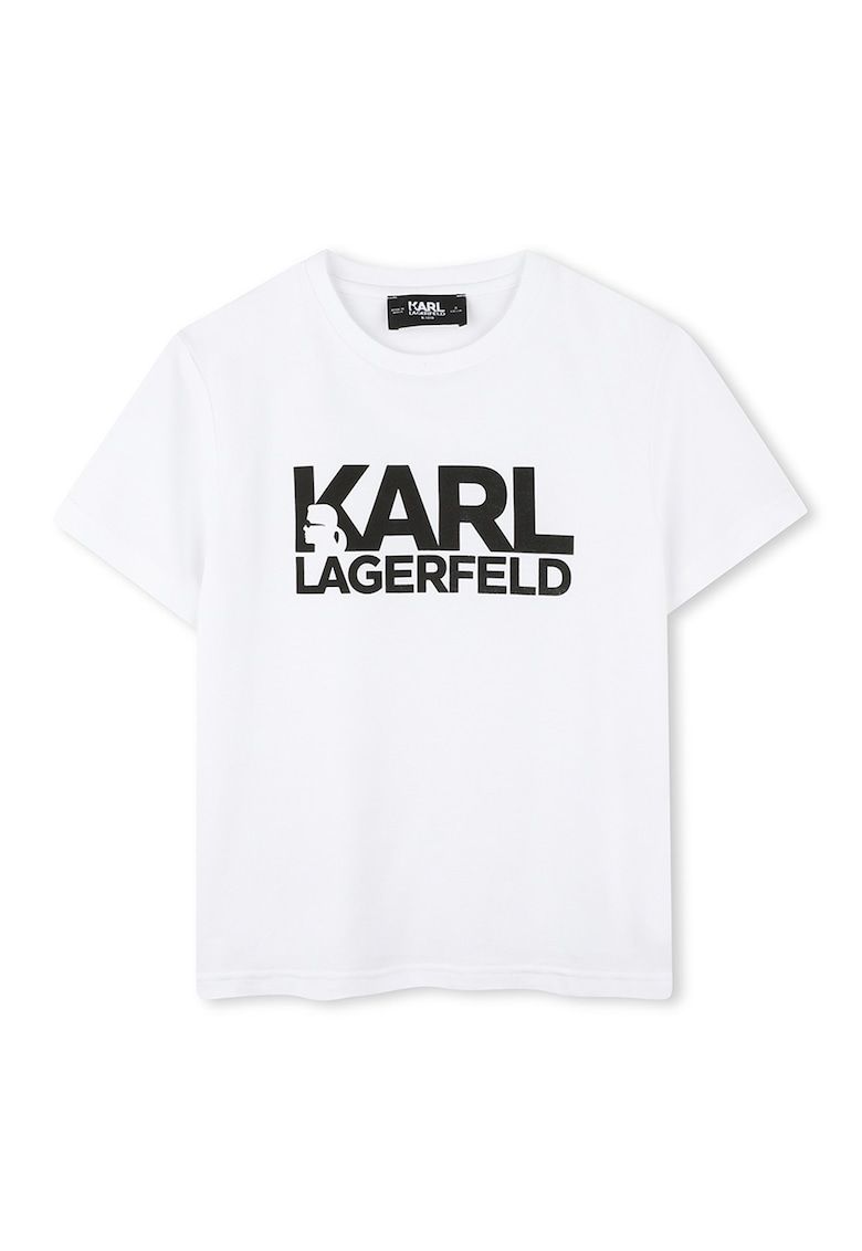 Tricou din bumbac cu imprimeu logo - Negru/Alb optic