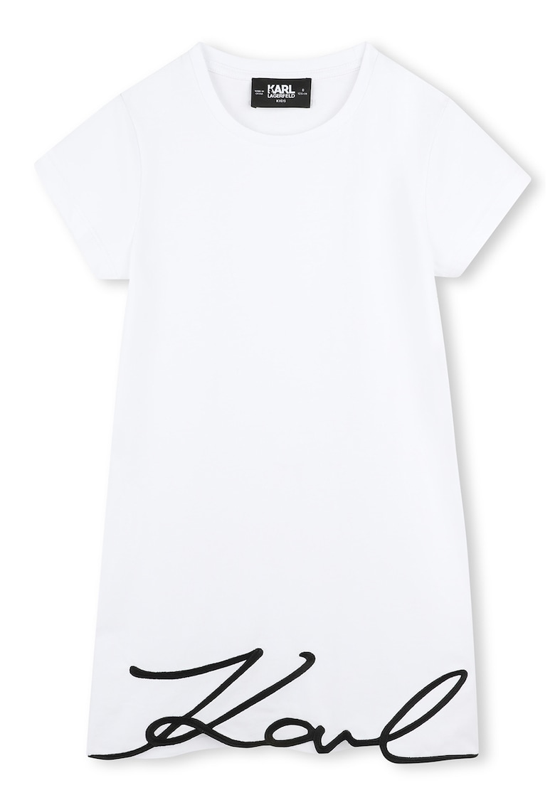 Rochie din bumbac cu logo