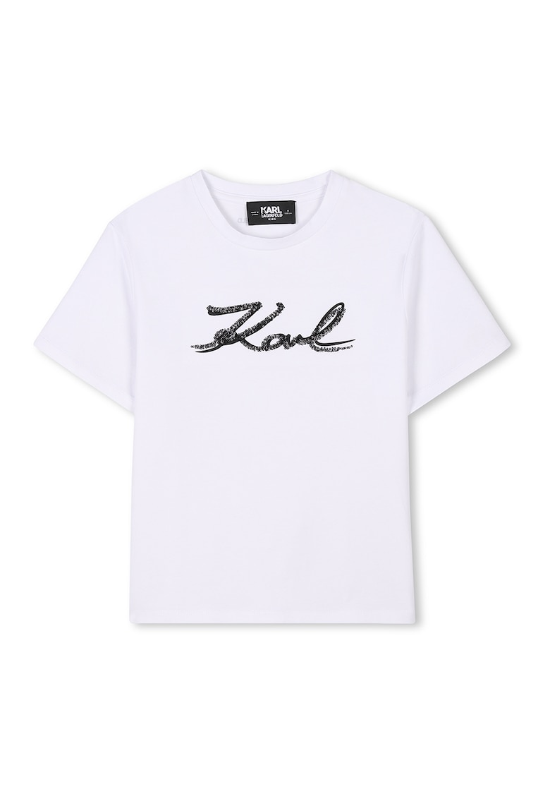 Tricou din amestec de modal cu imprimeu logo