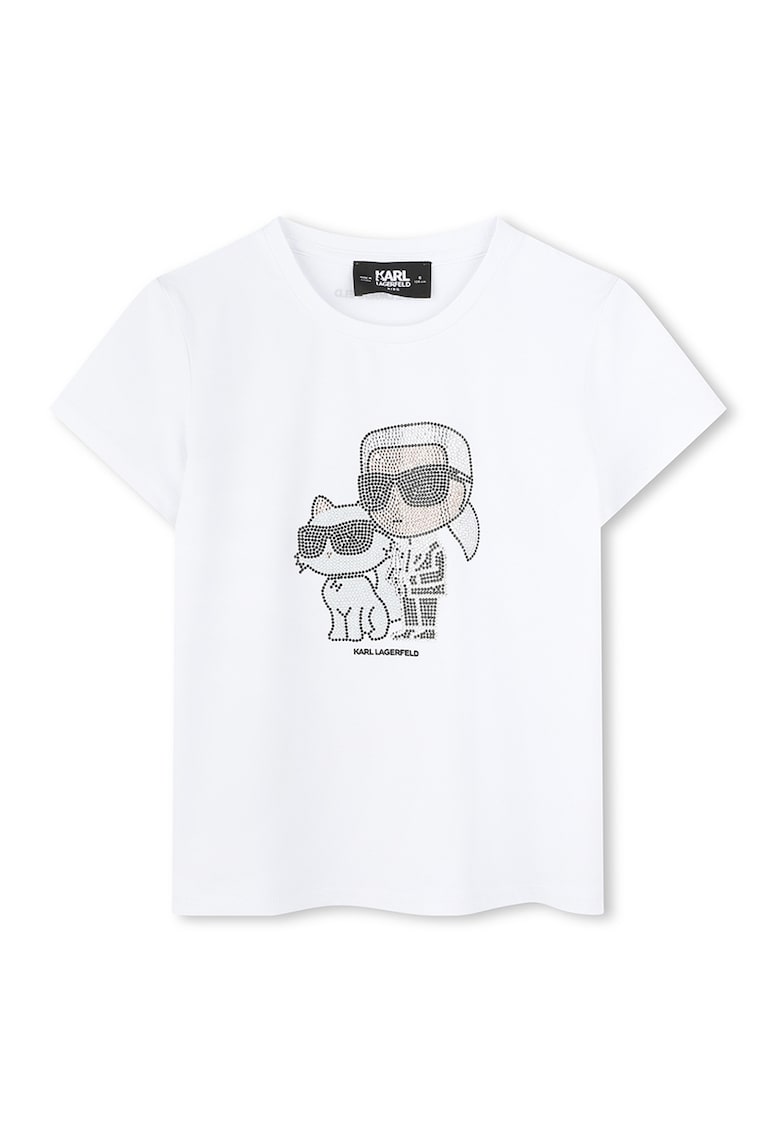 Tricou din amestec de modal cu aplicatii din strasuri