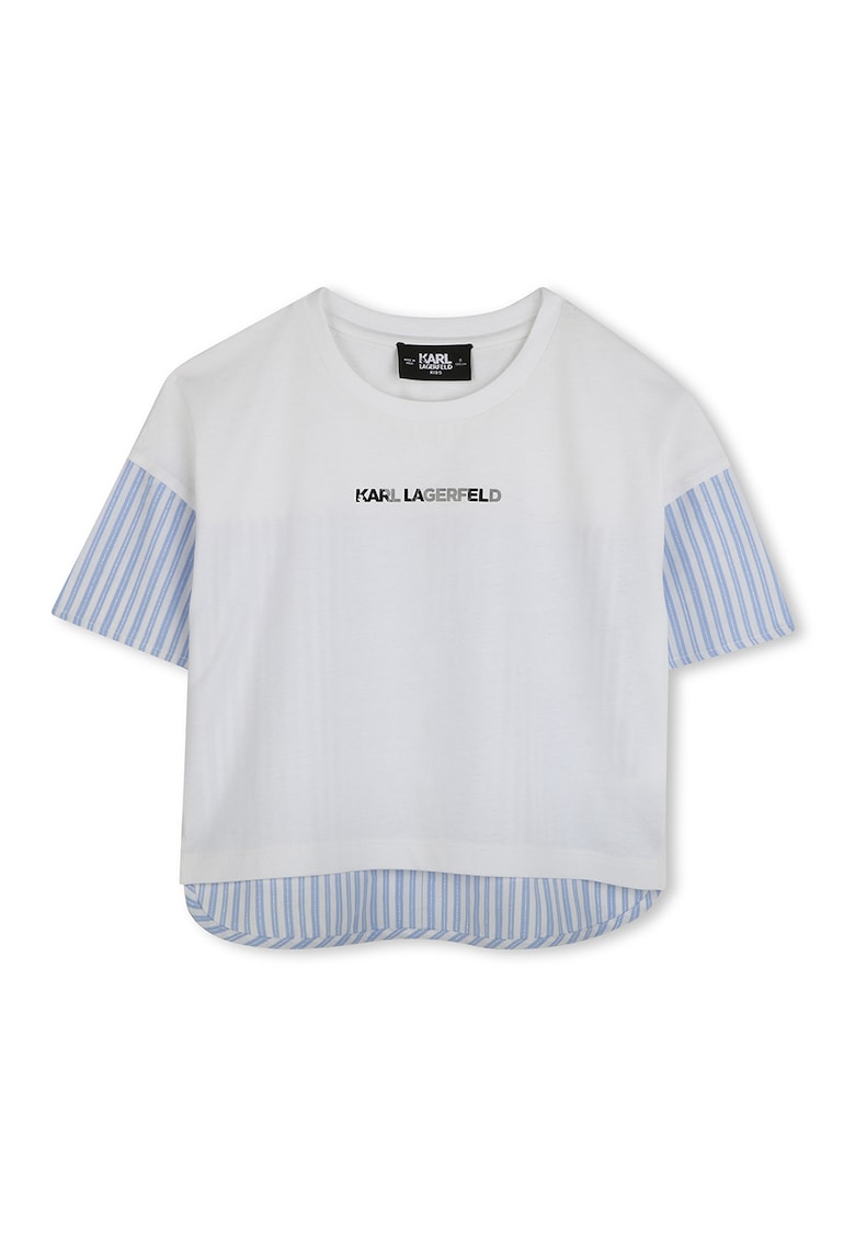 Tricou cu model in dungi si segmente