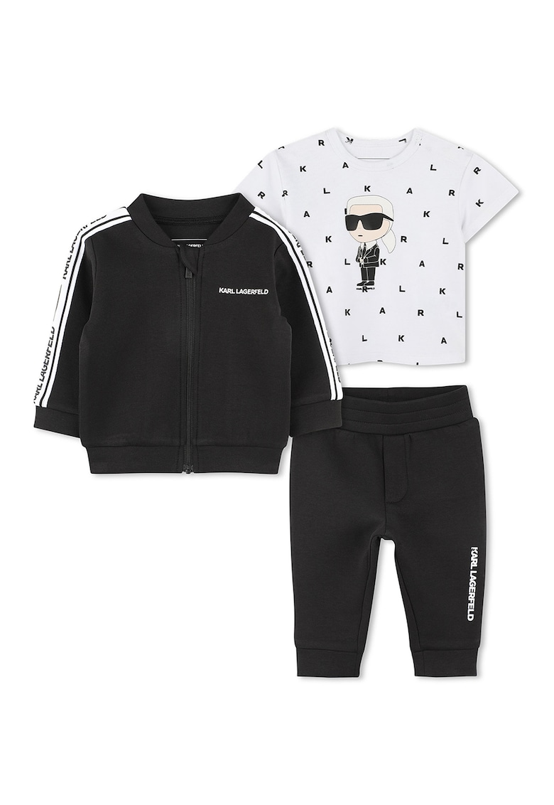 Set de pantaloni - tricou si bluza de trening cu fermoar - 3 Piese