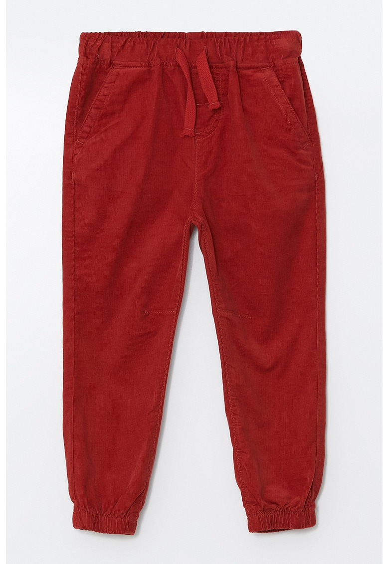 Pantaloni regular fit din bumbac - Rosu