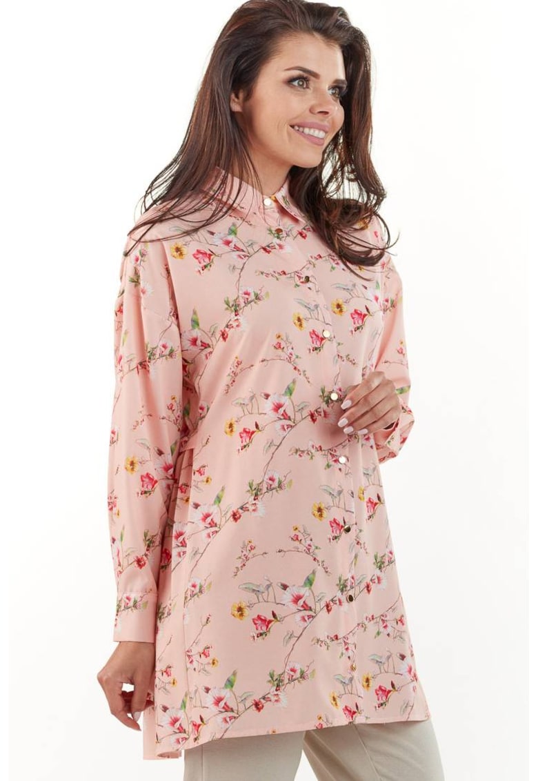 Camasa dama M162 - Poliester/Elastan - Roz