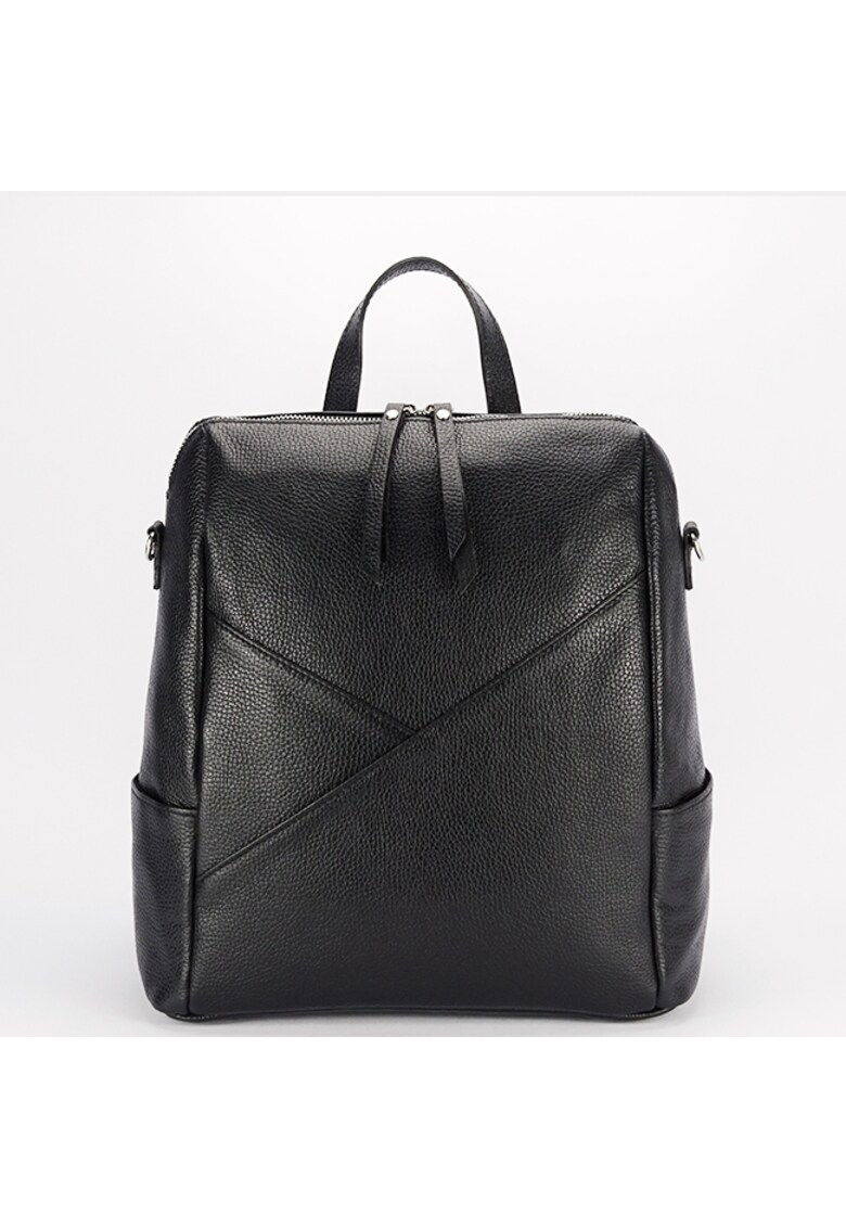 Rucsac negru din piele naturala 8918 122 Negru
