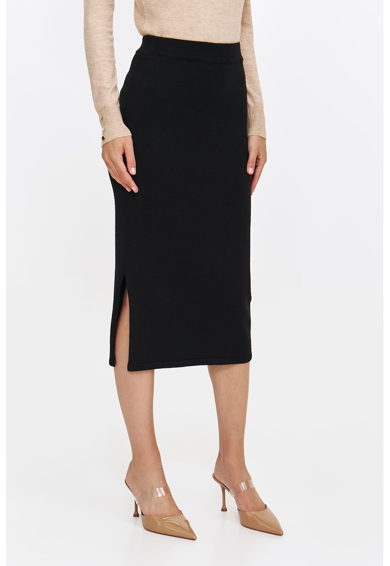 Fusta creion cu slit la terminatie - Negru