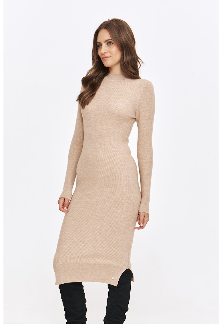 Rochie midi cambrata din tricot