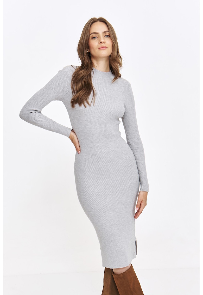 Rochie midi cambrata din tricot