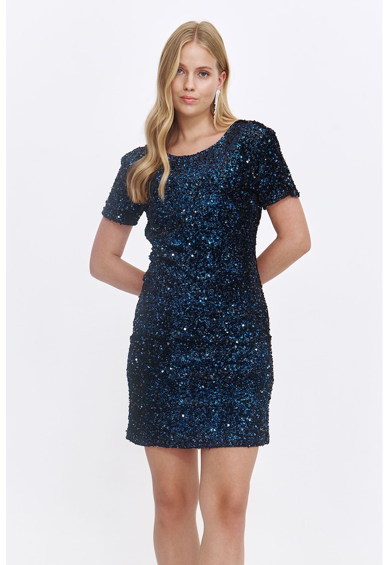 Rochie scurta cambrata cu paiete