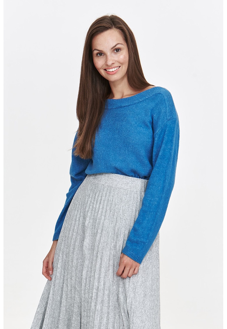 Pulover cu maneci cazute - Albastru royal