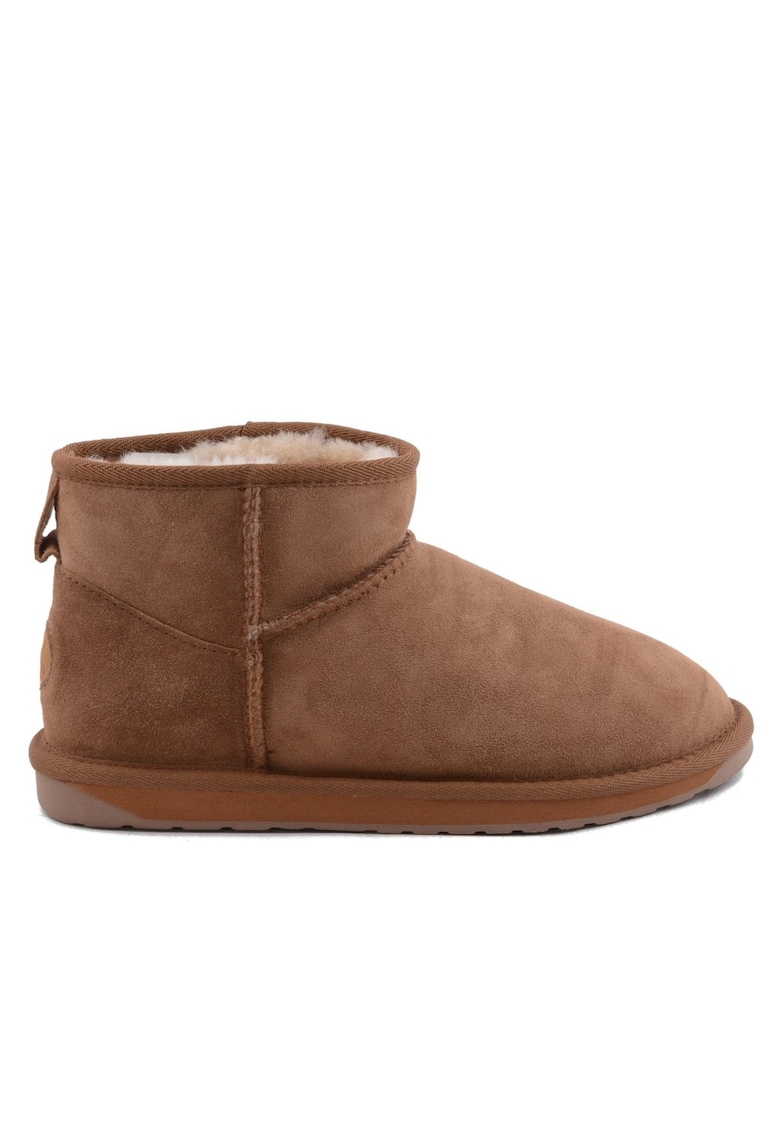 Ghete dama - Piele naturala - Maro -