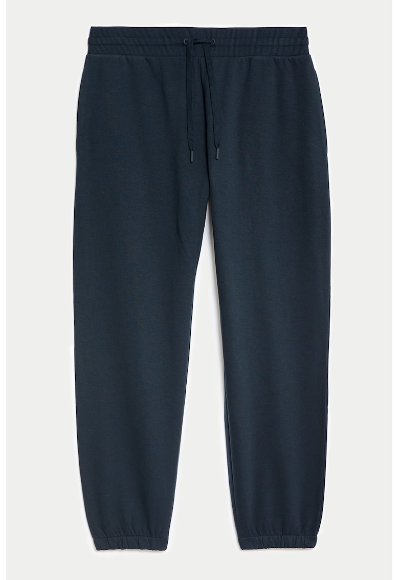 Pantaloni de trening cu croiala conica si buzunare oblice